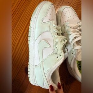 Men’s Nike dunk lows mint green size 13